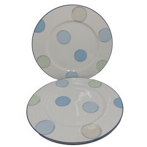 4 Noritake Ambience  Dinner Plates 10.9in Java Blue New Disco